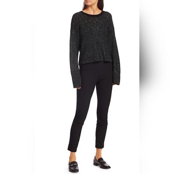 NWT Rag & Bone Jubilee Metallic Merino Wool Crop Sweater - Picture 3 of 13